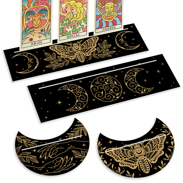 PandaHall 4Pcs 4 Style Wooden Tarot Card Stand Holder, Tarot Card Altar Stand, for Witch Divination Tools, Moon & Rectangle, Mixed Patterns...
PandaHall 4Pcs 4 Style Wooden Tarot Card Stand Holder, Tarot Card Altar Stand, for Witch Divination Tools, Moon & Rectangle, Mixed Patterns...