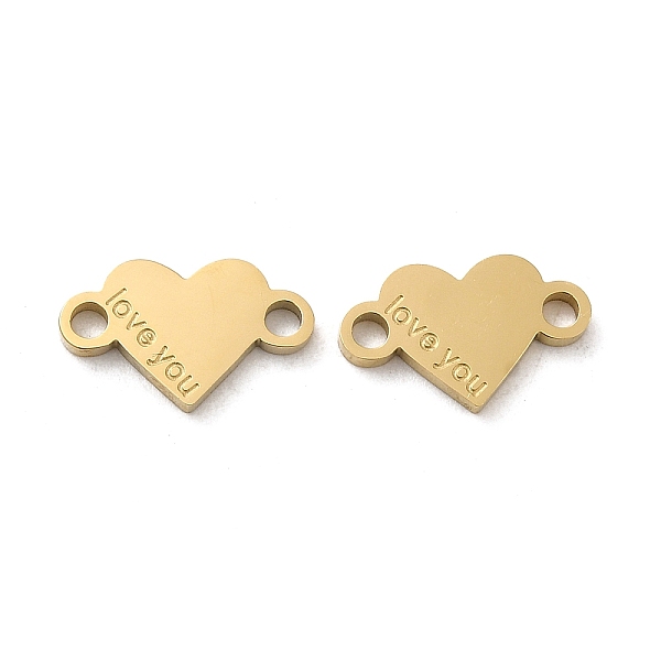 PandaHall Ion Plating(IP) 316L Surgical Stainless Steel Connector Charms, Heart Links with Word Love You, Real 18K Gold Plated, 8x13x1.5mm...
PandaHall Ion Plating(IP) 316L Surgical Stainless Steel Connector Charms, Heart Links with Word Love You, Real 18K Gold Plated, 8x13x1.5mm...