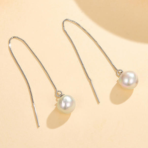 PandaHall Elegant Silver Pearl Ear Thread for a Gentle and Fashionable Look Pearl Round
PandaHall Elegant Silver Pearl Ear Thread for a Gentle and Fashionable Look Pearl Round
