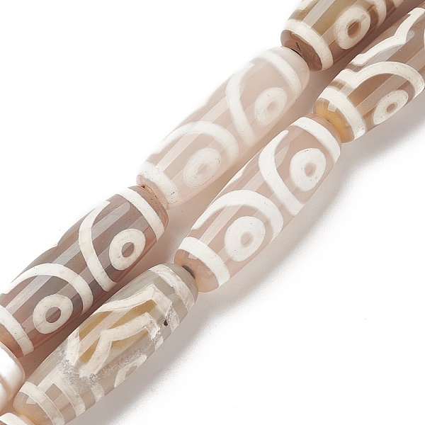 PandaHall Tibetan Style 3-Eye dZi Beads Strands, Natural Agate Beads, Dyed & Heated, Oval/Oblong, Antique White, 28~32x10~12.5mm, Hole: 2mm..., Orange
PandaHall Tibetan Style 3-Eye dZi Beads Strands, Natural Agate Beads, Dyed & Heated, Oval/Oblong, Antique White, 28~32x10~12.5mm, Hole: 2mm..., Orange
