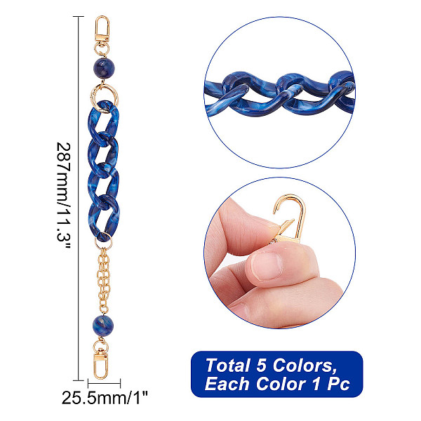 PandaHall SUPERFINDINGS 5Pcs 5 Colors Acrylic Bag Chain Purse Strap Handle 11.3x1 inch Replacement Handbag Purse Making Chain Strap with..., Multicolor
PandaHall SUPERFINDINGS 5Pcs 5 Colors Acrylic Bag Chain Purse Strap Handle 11.3x1 inch Replacement Handbag Purse Making Chain Strap with..., Multicolor