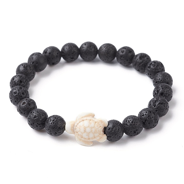 PandaHall Natural Lava Rock Round & Synthetic Turquoise Turtle Beaded Stretch Bracelet for Women, Inner Diameter: 2-1/8 inch(5.5cm) Lava...
PandaHall Natural Lava Rock Round & Synthetic Turquoise Turtle Beaded Stretch Bracelet for Women, Inner Diameter: 2-1/8 inch(5.5cm) Lava...