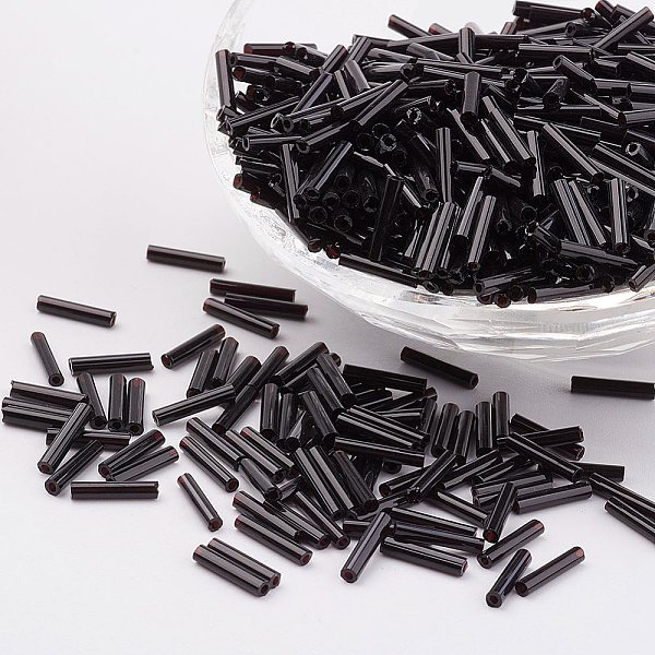 PandaHall Glass Bugle Beads, Opaque Colours, Black, 12x2mm, Hole: 0.5mm, about 5000pcs/bag Glass Black
PandaHall Glass Bugle Beads, Opaque Colours, Black, 12x2mm, Hole: 0.5mm, about 5000pcs/bag Glass Black