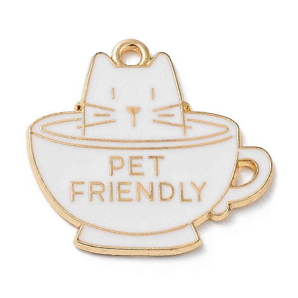 PandaHall Alloy Enamel Pendants, Light Gold, Cup with Cat & Word Pet Friendly, White, 25x26.5x1.5mm, Hole: 1.8mm Alloy+Enamel Cat Shape...
PandaHall Alloy Enamel Pendants, Light Gold, Cup with Cat & Word Pet Friendly, White, 25x26.5x1.5mm, Hole: 1.8mm Alloy+Enamel Cat Shape...
