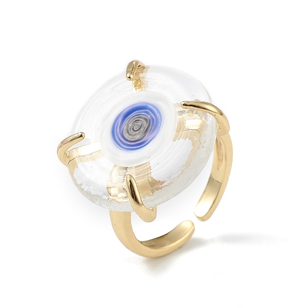 PandaHall Lampwork Evil Eye Open Cuff Ring, Golden Brass Lucky Jewelry for Women, Lead Free & Cadmium Free, Purple, Inner Diameter: 16mm...
PandaHall Lampwork Evil Eye Open Cuff Ring, Golden Brass Lucky Jewelry for Women, Lead Free & Cadmium Free, Purple, Inner Diameter: 16mm...