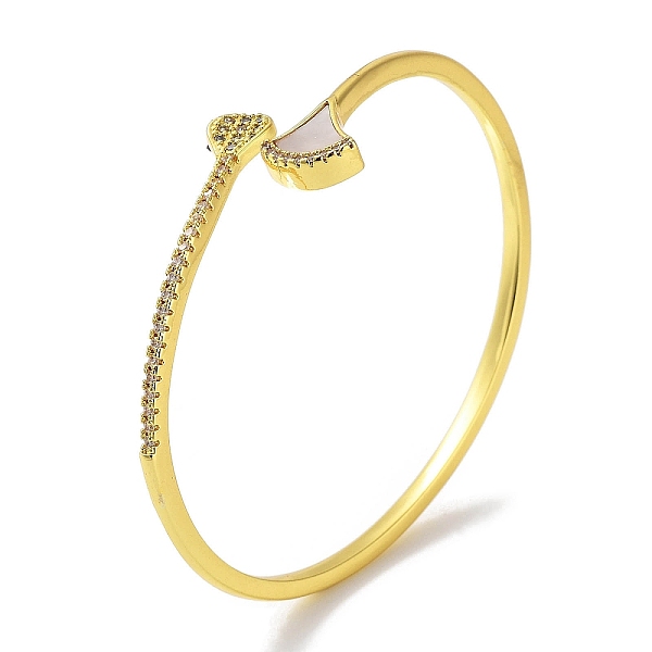 PandaHall Brass Micro Pave Clear Cubic Zirconia Fan Cuff Bangles, Shell Bangles for Women, Real 18K Gold Plated, Inner Diameter: 2-3/8 inch...
PandaHall Brass Micro Pave Clear Cubic Zirconia Fan Cuff Bangles, Shell Bangles for Women, Real 18K Gold Plated, Inner Diameter: 2-3/8 inch...