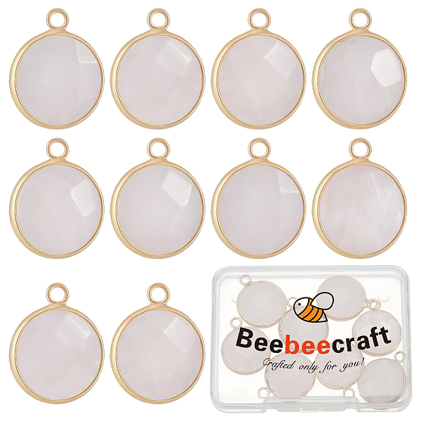 PandaHall Beebeecraft 10Pcs Natural Rose Quartz Pendants, Faceted Flat Round Charms, with Golden Tone Brass Findings, 21x18x6mm, Hole: 2mm...
PandaHall Beebeecraft 10Pcs Natural Rose Quartz Pendants, Faceted Flat Round Charms, with Golden Tone Brass Findings, 21x18x6mm, Hole: 2mm...
