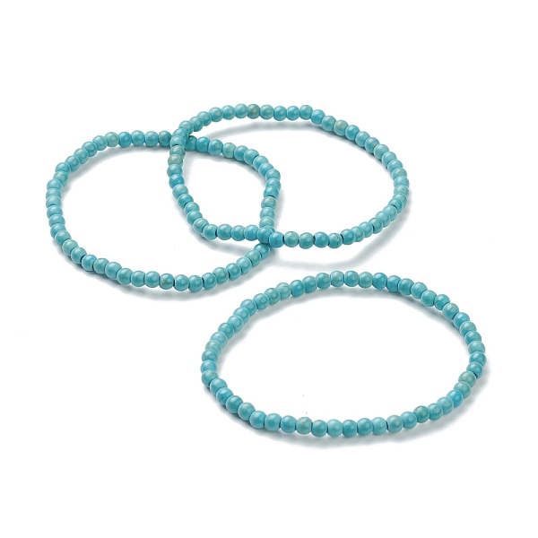 PandaHall Synthetic Turquoise Beaded Stretch Bracelets, Round, Beads: 4~5mm, Inner Diameter: 2-1/4 inch(5.65cm) Synthetic Turquoise
PandaHall Synthetic Turquoise Beaded Stretch Bracelets, Round, Beads: 4~5mm, Inner Diameter: 2-1/4 inch(5.65cm) Synthetic Turquoise