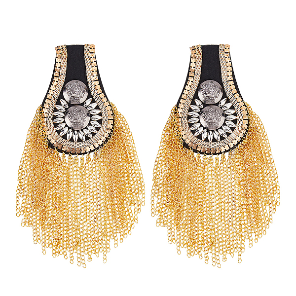 PandaHall SUPERFINDINGS 2Pcs Iron Tassel Epaulettes, Punk Style Detachable Spike Rivet Shoulder Badge, Golden, 193x69x12mm Iron
PandaHall SUPERFINDINGS 2Pcs Iron Tassel Epaulettes, Punk Style Detachable Spike Rivet Shoulder Badge, Golden, 193x69x12mm Iron