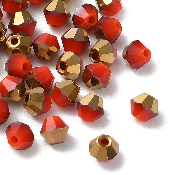 PandaHall Electroplate Glass Beads, Half Golden Plated, Faceted, Bicone, Dark Red, 4.5x4mm, Hole: 1mm, 500Pcs/bag Glass Bicone
PandaHall Electroplate Glass Beads, Half Golden Plated, Faceted, Bicone, Dark Red, 4.5x4mm, Hole: 1mm, 500Pcs/bag Glass Bicone
