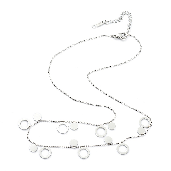 PandaHall 304 Stainless Steel Pendant Necklaces, with Ball Chains, Ring & Flat Round, Stainless Steel Color, 18.42 inch(46.8cm) 304...
PandaHall 304 Stainless Steel Pendant Necklaces, with Ball Chains, Ring & Flat Round, Stainless Steel Color, 18.42 inch(46.8cm) 304...