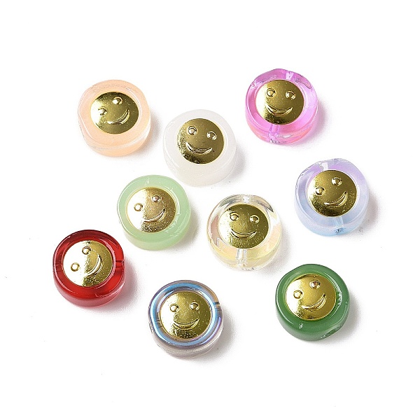PandaHall Transparent Spray Painted Glass Beads, with Golden Brass Findings, Flat Round with Smile, Mixed Color, 11.5x4mm, Hole: 1.2mm Glass..., Multicolor
PandaHall Transparent Spray Painted Glass Beads, with Golden Brass Findings, Flat Round with Smile, Mixed Color, 11.5x4mm, Hole: 1.2mm Glass..., Multicolor