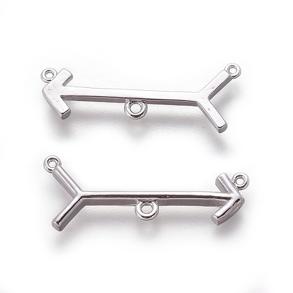 PandaHall Brass Chandelier Component Links, 3 Loop Connectors, Arrow, Platinum, 11x28~28.5x2mm, Hole: 0.8mm and 1.2mm Brass Arrow
PandaHall Brass Chandelier Component Links, 3 Loop Connectors, Arrow, Platinum, 11x28~28.5x2mm, Hole: 0.8mm and 1.2mm Brass Arrow