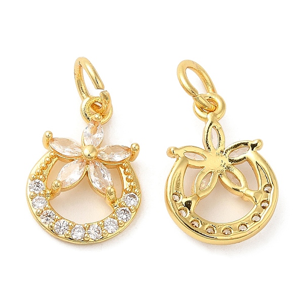 PandaHall Rack Plating Brass Pave Clear Cubic Zirconia Ring Charms with Flower, Long-Lasting Plated, Lead Free & Cadmium Free, with Jump...
PandaHall Rack Plating Brass Pave Clear Cubic Zirconia Ring Charms with Flower, Long-Lasting Plated, Lead Free & Cadmium Free, with Jump...