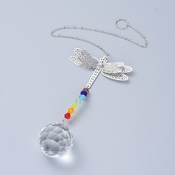 PandaHall Crystals Chandelier Suncatchers Prisms Chakra Hanging Pendant, with Iron Cable Chains, Glass Beads, Glass Rhinestone and Brass..., Clear
PandaHall Crystals Chandelier Suncatchers Prisms Chakra Hanging Pendant, with Iron Cable Chains, Glass Beads, Glass Rhinestone and Brass..., Clear