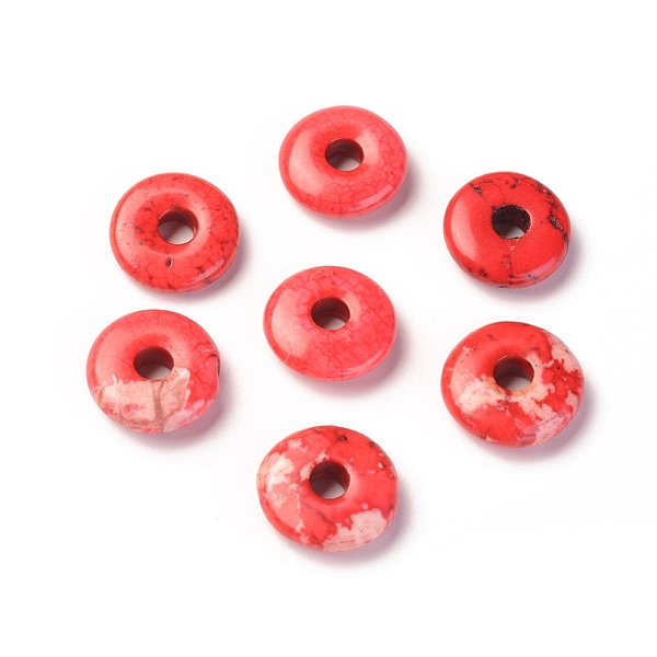 PandaHall Natural Howlite Beads, Dyed, Flat Round/Disc, FireBrick, 15x5mm, Hole: 4mm Magnesite Disc Red
PandaHall Natural Howlite Beads, Dyed, Flat Round/Disc, FireBrick, 15x5mm, Hole: 4mm Magnesite Disc Red