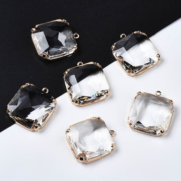PandaHall Transparent Glass Pendants, with Light Gold Tone Brass Findings, Long-Lasting Plated, Faceted, Rectangle, Clear, 21x19x6mm, Hole...
PandaHall Transparent Glass Pendants, with Light Gold Tone Brass Findings, Long-Lasting Plated, Faceted, Rectangle, Clear, 21x19x6mm, Hole...