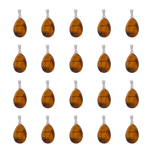 PandaHall HOBBIESAY Teardrop Natural Tiger Eye Pendants, with Platinum Tone Brass Findings, 25~29x16~17x5~6mm, Hole: 2x7mm, 20pcs/box Tiger...
PandaHall HOBBIESAY Teardrop Natural Tiger Eye Pendants, with Platinum Tone Brass Findings, 25~29x16~17x5~6mm, Hole: 2x7mm, 20pcs/box Tiger...
