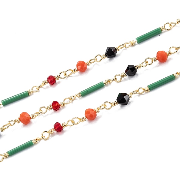 PandaHall 3.28 Feet Brass Handmade Beaded Chains, with Colorful Faceted Glass Beads, Long-Lasting Plated, Unwelded, Long Column, Light Gold...
PandaHall 3.28 Feet Brass Handmade Beaded Chains, with Colorful Faceted Glass Beads, Long-Lasting Plated, Unwelded, Long Column, Light Gold...
