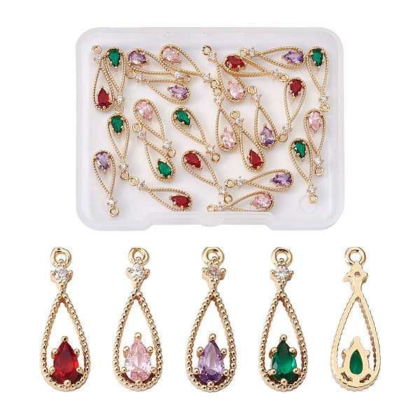 PandaHall Beadthoven 24Pcs 4 Colors Brass Micro Pave Cubic Zirconia Pendants, with Glass, Teardrop, Long-Lasting Plated, Light Gold, Mixed..., Multicolor
PandaHall Beadthoven 24Pcs 4 Colors Brass Micro Pave Cubic Zirconia Pendants, with Glass, Teardrop, Long-Lasting Plated, Light Gold, Mixed..., Multicolor