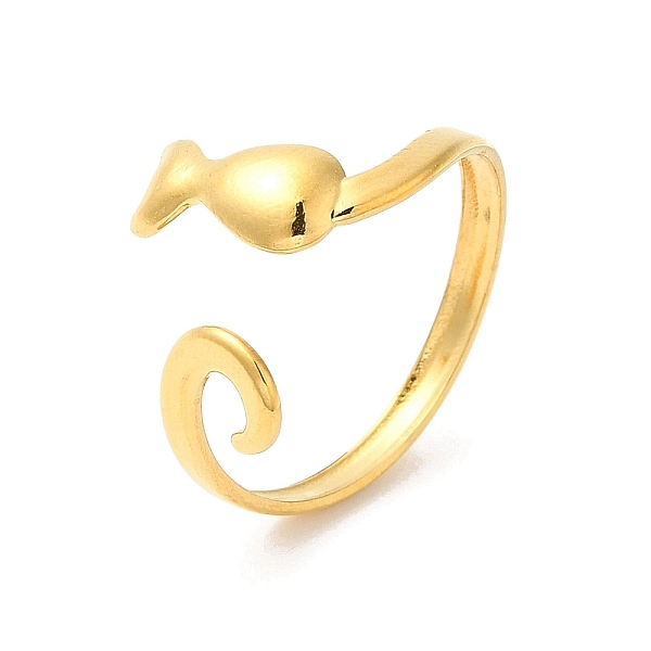 PandaHall Ion Plating(IP) 304 Stainless Steel Cuff Finger Rings, Cat Shaped Open Rings for Women, Real 18K Gold Plated, Inner Diameter: 19mm...
PandaHall Ion Plating(IP) 304 Stainless Steel Cuff Finger Rings, Cat Shaped Open Rings for Women, Real 18K Gold Plated, Inner Diameter: 19mm...