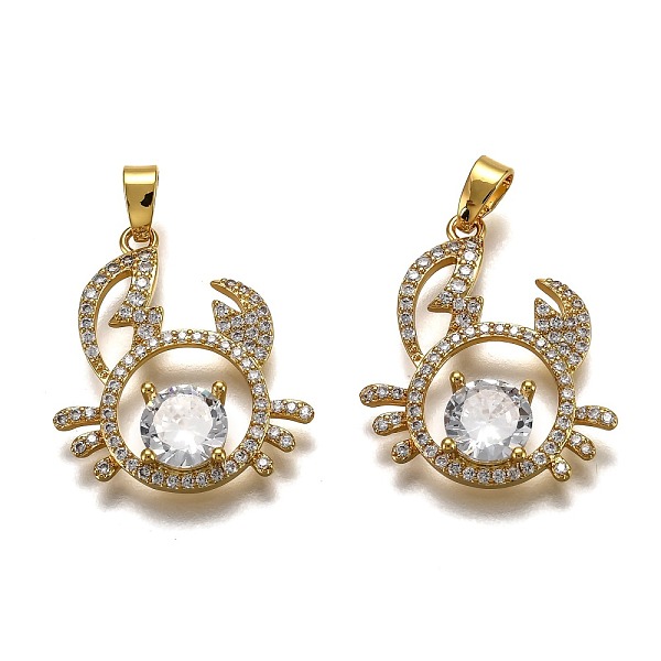 PandaHall Brass Clear Cubic Zirconia Constellation Charms, Long-Lasting Plated, with Jump Ring, Real 18K Gold Plated, Cancer, 21x19x4mm...
PandaHall Brass Clear Cubic Zirconia Constellation Charms, Long-Lasting Plated, with Jump Ring, Real 18K Gold Plated, Cancer, 21x19x4mm...