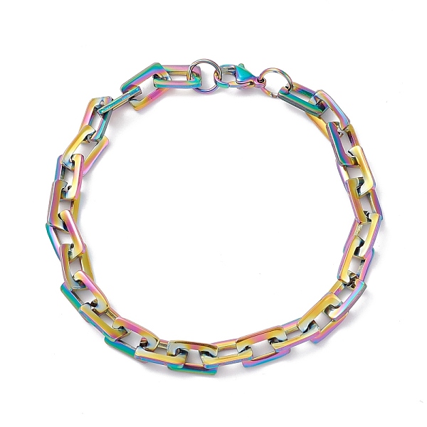 PandaHall Vacuum Plating Rectangle 201 Stainless Steel Chain Bracelets, with Lobster Claw Clasps, Rainbow Color, 8-1/2 inch(215mm) 201...
PandaHall Vacuum Plating Rectangle 201 Stainless Steel Chain Bracelets, with Lobster Claw Clasps, Rainbow Color, 8-1/2 inch(215mm) 201...