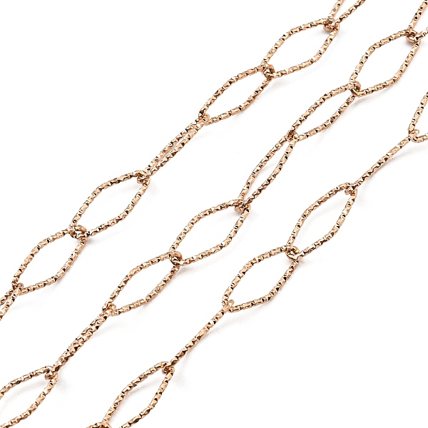 PandaHall Ion Plating(IP) 304 Stainless Steel Textured Horse Eye Link Chains, Soldered, with Spool, Rose Gold, 15x7x1mm, about 16.40 Feet...
PandaHall Ion Plating(IP) 304 Stainless Steel Textured Horse Eye Link Chains, Soldered, with Spool, Rose Gold, 15x7x1mm, about 16.40 Feet...