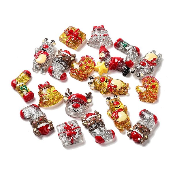 PandaHall Translucent Resin Cabochons, Christmas Glitter Powder Cabochons, Deer & Gift Box & Christmas Socking, Mixed Shapes, Mixed Color..., Multicolor
PandaHall Translucent Resin Cabochons, Christmas Glitter Powder Cabochons, Deer & Gift Box & Christmas Socking, Mixed Shapes, Mixed Color..., Multicolor