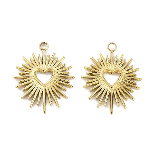 PandaHall Ion Plating(IP) 316L Surgical Stainless Steel Pendants, Sun with Heart Charm, Real 18K Gold Plated, 22.5x18x1.5mm, Hole: 2mm 316L...
PandaHall Ion Plating(IP) 316L Surgical Stainless Steel Pendants, Sun with Heart Charm, Real 18K Gold Plated, 22.5x18x1.5mm, Hole: 2mm 316L...