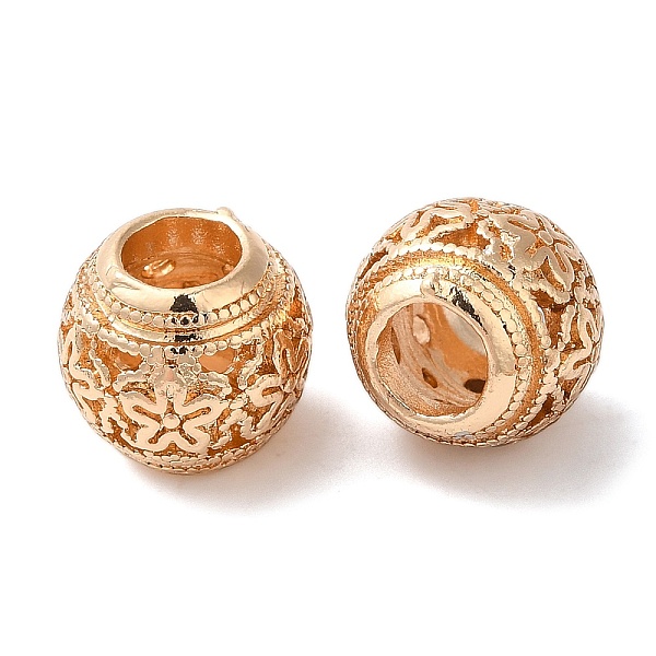 PandaHall Rack Plating Alloy European Beads, Cadmium Free & Nickel Free & Lead Free, Large Hole Beads, Round with Flower, Golden, 11x9mm...
PandaHall Rack Plating Alloy European Beads, Cadmium Free & Nickel Free & Lead Free, Large Hole Beads, Round with Flower, Golden, 11x9mm...