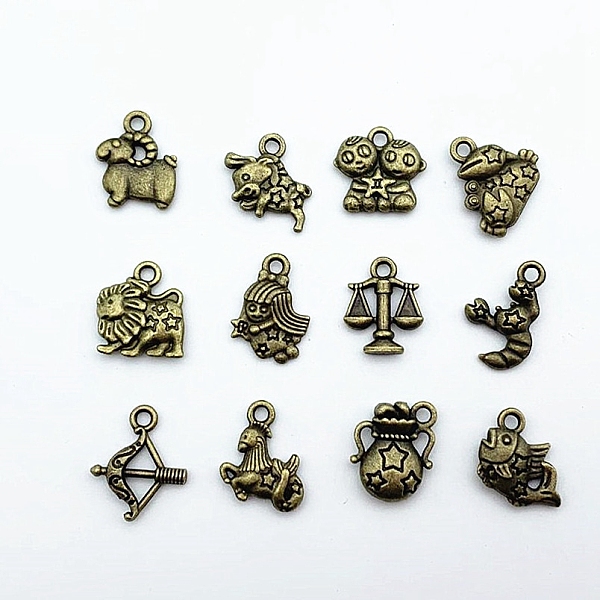 PandaHall Alloy Pendants, Cadmium Free & Lead Free, 12 Constellations, Antique Bronze, 10mm, 12pcs/set Alloy Constellation
PandaHall Alloy Pendants, Cadmium Free & Lead Free, 12 Constellations, Antique Bronze, 10mm, 12pcs/set Alloy Constellation
