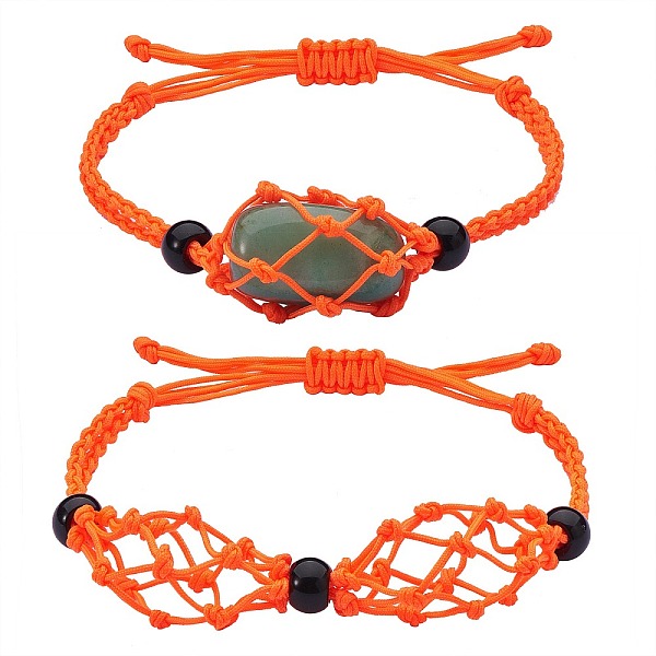 PandaHall Adjustable Braided Nylon Cord Macrame Pouch Bracelet Making, with Glass Beads, Orange Red, Inner Diameter: 1-7/8~3-1/4 inch...
PandaHall Adjustable Braided Nylon Cord Macrame Pouch Bracelet Making, with Glass Beads, Orange Red, Inner Diameter: 1-7/8~3-1/4 inch...