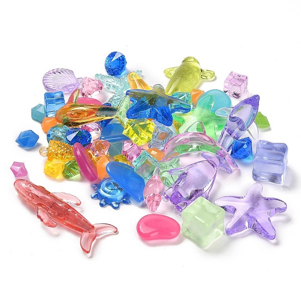 PandaHall Transparent Acrylic Pendants, Ocean Collection, Mixed Shapes, Mixed Color, 14~62x10~38x6.5~21mm, Hole: 1.8mm, 151pcs/500g Acrylic..., Multicolor
PandaHall Transparent Acrylic Pendants, Ocean Collection, Mixed Shapes, Mixed Color, 14~62x10~38x6.5~21mm, Hole: 1.8mm, 151pcs/500g Acrylic..., Multicolor