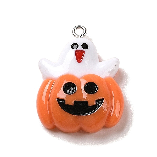 PandaHall Opaque Resin Pendants, Halloween Charms with Platinum Tone Alloy Loops, White, Pumpkin with Ghost, 28x26.5x8mm, Hole: 1.5mm Resin...
PandaHall Opaque Resin Pendants, Halloween Charms with Platinum Tone Alloy Loops, White, Pumpkin with Ghost, 28x26.5x8mm, Hole: 1.5mm Resin...