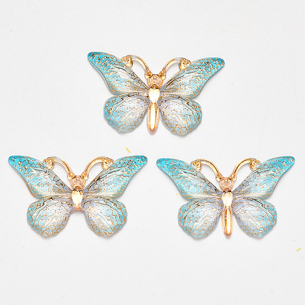PandaHall Transparent Acrylic Pendants, with Plated Bottom, Butterfly, Light Steel Blue, 23x38x5mm, Hole: 1.2mm Acrylic Butterfly Blue
PandaHall Transparent Acrylic Pendants, with Plated Bottom, Butterfly, Light Steel Blue, 23x38x5mm, Hole: 1.2mm Acrylic Butterfly Blue