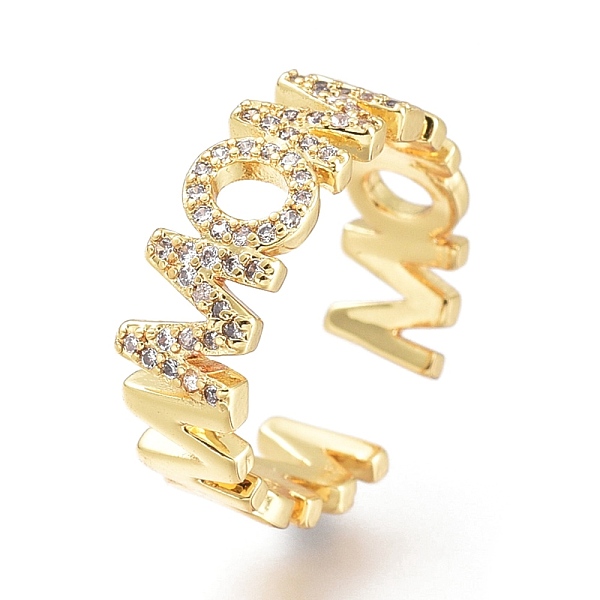 PandaHall Brass Micro Pave Clear Cubic Zirconia Cuff Rings, Open Rings, Mother's Day Gifts, Long-Lasting Plated, Word Mom, Golden, US Size 6...
PandaHall Brass Micro Pave Clear Cubic Zirconia Cuff Rings, Open Rings, Mother's Day Gifts, Long-Lasting Plated, Word Mom, Golden, US Size 6...
