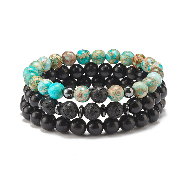 PandaHall 3Pcs 3 Style Natural Wood & Lava Rock & Imperial Jasper(Dyed) Beaded Stretch Bracelets Set, Essential Oil Gemstone Jewelry for..., Multicolor
PandaHall 3Pcs 3 Style Natural Wood & Lava Rock & Imperial Jasper(Dyed) Beaded Stretch Bracelets Set, Essential Oil Gemstone Jewelry for..., Multicolor