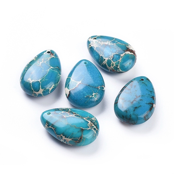 PandaHall Natural Regalite/Imperial Jasper/Sea Sediment Jasper Pendants, Dyed, Teardrop, Blue, 30~34x20~23x10~13mm, Hole: 1.4mm Imperial...
PandaHall Natural Regalite/Imperial Jasper/Sea Sediment Jasper Pendants, Dyed, Teardrop, Blue, 30~34x20~23x10~13mm, Hole: 1.4mm Imperial...
