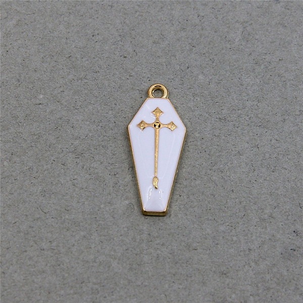 PandaHall Alloy Enamel Pendant, Light Gold, Hexagon with Cross, White, 26x11.5x3mm, Hole: 1.8mm Alloy+Enamel Hexagon White
PandaHall Alloy Enamel Pendant, Light Gold, Hexagon with Cross, White, 26x11.5x3mm, Hole: 1.8mm Alloy+Enamel Hexagon White