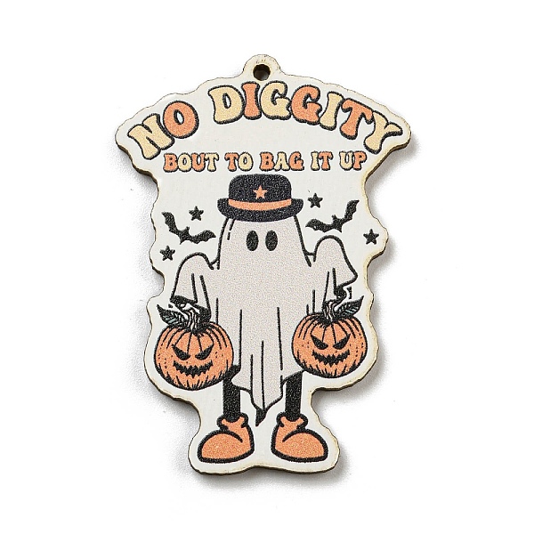 PandaHall Wood Pendants, Halloween Theme, White, Ghost, 50x35x3mm, Hole: 2mm Wood Ghost White
PandaHall Wood Pendants, Halloween Theme, White, Ghost, 50x35x3mm, Hole: 2mm Wood Ghost White