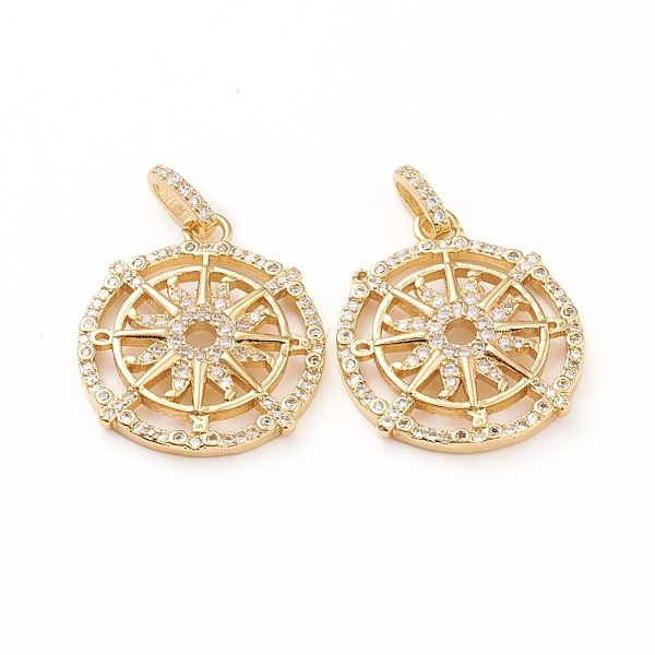 PandaHall Brass Micro Pave Clear Cubic Zirconia Pendants, Long-Lasting Plated, Flat Round with Compass, Real 18K Gold Plated, 21x2.5mm, Hole...
PandaHall Brass Micro Pave Clear Cubic Zirconia Pendants, Long-Lasting Plated, Flat Round with Compass, Real 18K Gold Plated, 21x2.5mm, Hole...