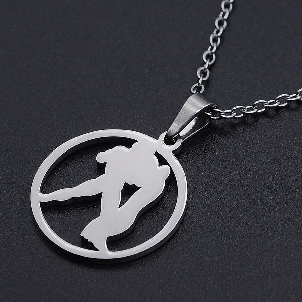 PandaHall 201 Stainless Steel Pendants Necklaces, with Cable Chains and Lobster Claw Clasps, Flat Round with Constellation/Zodiac Sign...
PandaHall 201 Stainless Steel Pendants Necklaces, with Cable Chains and Lobster Claw Clasps, Flat Round with Constellation/Zodiac Sign...