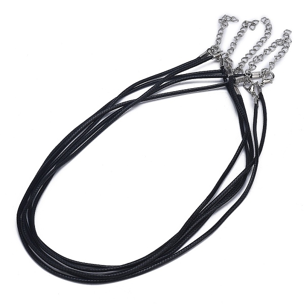PandaHall Waxed Cotton Cord Necklace Making, with Alloy Lobster Claw Clasps and Iron End Chains, Platinum, Black, 17.3 inch Waxed Cotton...
PandaHall Waxed Cotton Cord Necklace Making, with Alloy Lobster Claw Clasps and Iron End Chains, Platinum, Black, 17.3 inch Waxed Cotton...