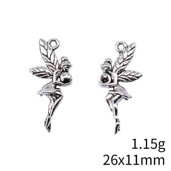 PandaHall Tibetan Style Alloy Pendants, Angel Pendant, Antique Silver, 26x11mm Alloy Angel & Fairy
PandaHall Tibetan Style Alloy Pendants, Angel Pendant, Antique Silver, 26x11mm Alloy Angel & Fairy