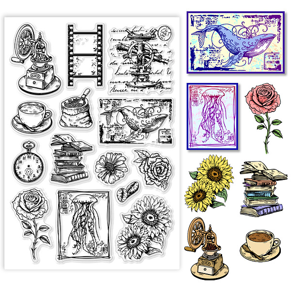 PandaHall PVC Stamps, for DIY Scrapbooking, Photo Album Decorative, Cards Making, Stamp Sheets, Film Frame, Mixed Shapes, 21x14.8x0.3cm...
PandaHall PVC Stamps, for DIY Scrapbooking, Photo Album Decorative, Cards Making, Stamp Sheets, Film Frame, Mixed Shapes, 21x14.8x0.3cm...