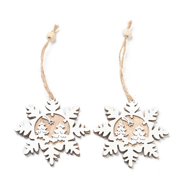 PandaHall Christmas Theme Natural Wood Pendant Decorations, with Hemp Cord & Bead, Snowflake, White, 175mm, 2pcs/bag Wood Snowflake White
PandaHall Christmas Theme Natural Wood Pendant Decorations, with Hemp Cord & Bead, Snowflake, White, 175mm, 2pcs/bag Wood Snowflake White