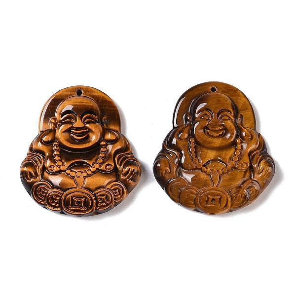 PandaHall Natural Tiger Eye Carved Pendants, Buddha Charms, 37.5x34x7mm, Hole: 1.2mm Tiger Eye Others
PandaHall Natural Tiger Eye Carved Pendants, Buddha Charms, 37.5x34x7mm, Hole: 1.2mm Tiger Eye Others