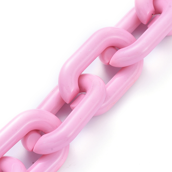 PandaHall Handmade Opaque Acrylic Cable Chain, Oval, Pink, Link: 31x19.5x5mm, about 39.37 inch(1m)/strand Acrylic Pink
PandaHall Handmade Opaque Acrylic Cable Chain, Oval, Pink, Link: 31x19.5x5mm, about 39.37 inch(1m)/strand Acrylic Pink