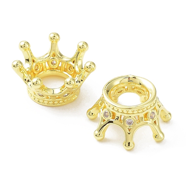PandaHall Rack Plating Brass Micro Pave Cubic Zirconia European Beads, Large Hole Beads, Long-Lasting Plated, Crown, Real 18K Gold Plated..., Clear
PandaHall Rack Plating Brass Micro Pave Cubic Zirconia European Beads, Large Hole Beads, Long-Lasting Plated, Crown, Real 18K Gold Plated..., Clear